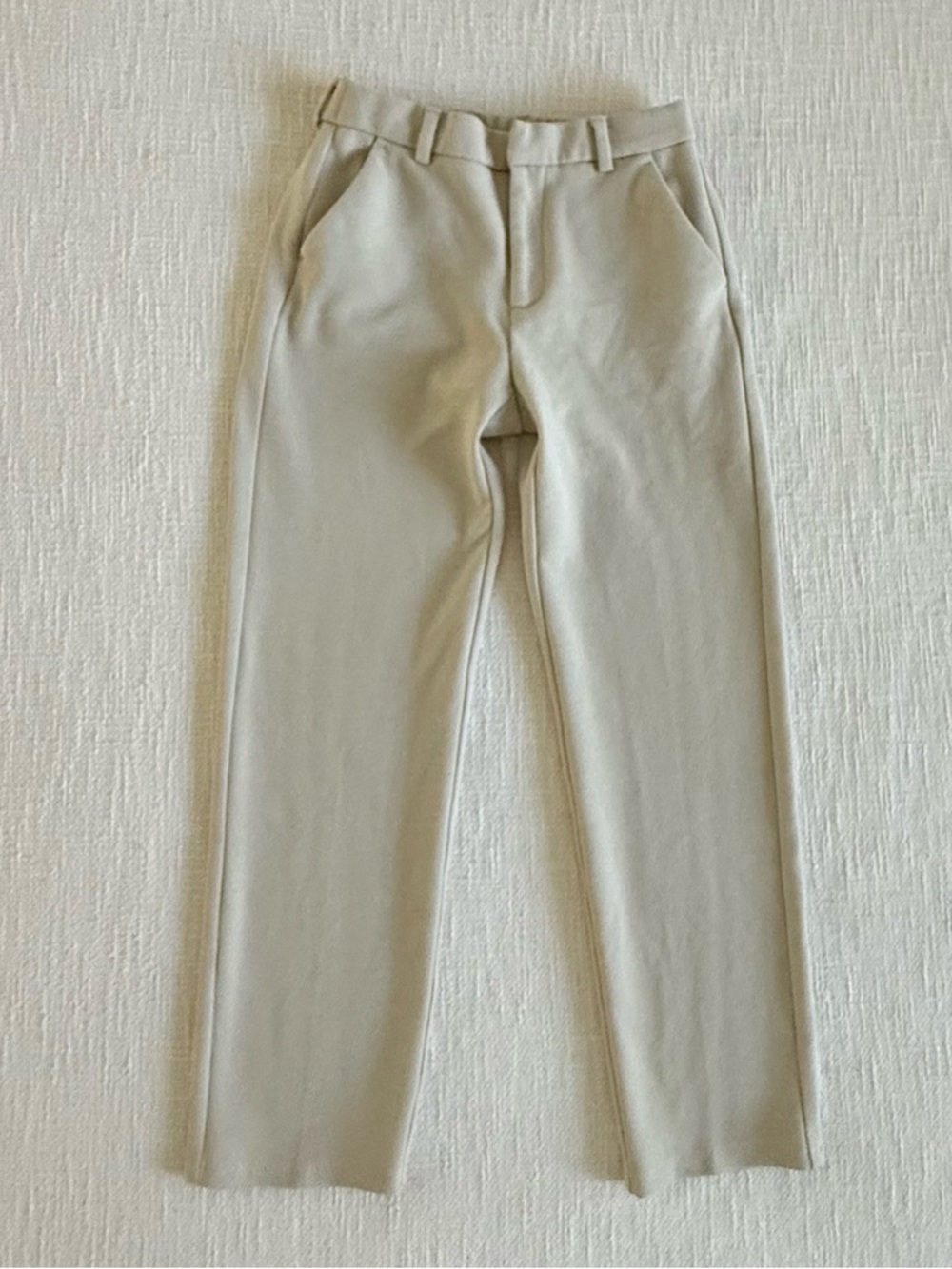 Boys Classic Straight-Leg Pants in Light Beige